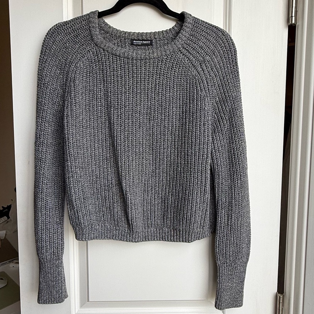 American Apparel Charcoal Women's Crew Neck Sweater